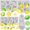 Lemon Silicone Mold Fruit Flower Lemon Slices Orange Fondant Molds Cake Decorating Tools Cupcake Topper Candy Resin Clay Chocolate Gumpaste Mold