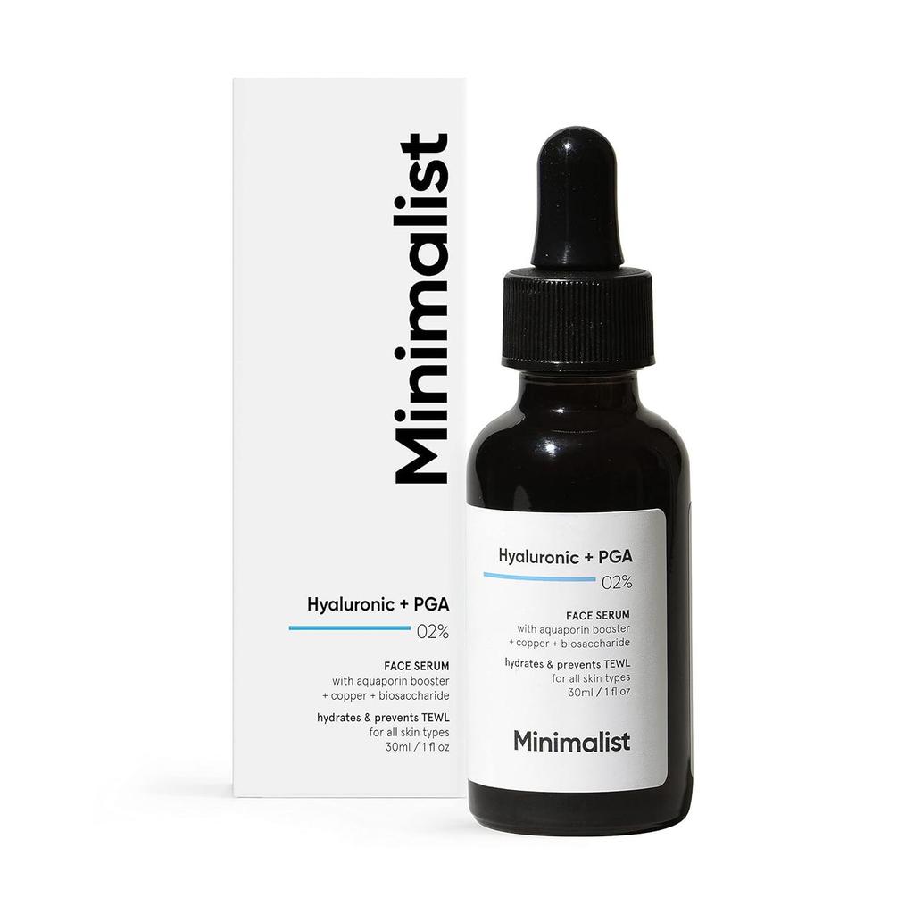 Face Serum with Hyaluronic and Polyglutamic Acids 02% (30 Ml), Hyaluronic + PGA 02% Face Serum, Minimalist