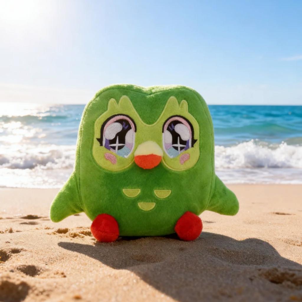 Мультяшная Плюшевая Игрушка Зеленая Сова Duolingo Плюшевая Игрушка Сова Дуо Мультяшная Аниме Сова Кукла Мягкая Набивная Для Детей Фанатов Любителей Подарки на День Рождения