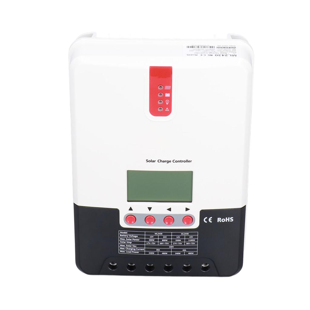 30A 12В/24В MPPT Контроллер заряда солнечной батареи Регулятор Множественные алгоритмы слежения Регулируемый параметр