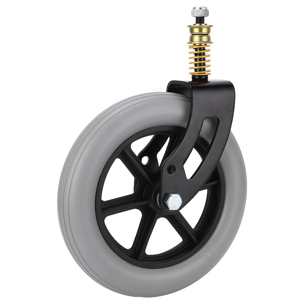 Колесо для инвалидной коляски, переднее, универсальное, полиуретановая ступица, сплошная пружина, амортизатор, колесо 10 X 2 дюйма