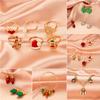 Christmas Ornaments Creative Christmas Tree Earrings Simple Snowman Bell Earrings Female
