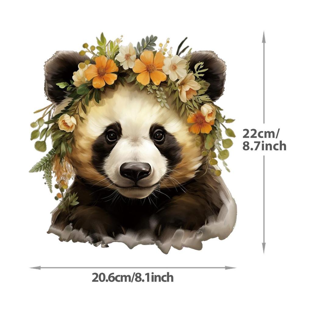 Нашивка с милым животным и цветком на одежде, термоклей, панда, кошка, лиса, сделай сам, моющиеся теплопередачи, новые аксессуары для одежды, наклейки для детей