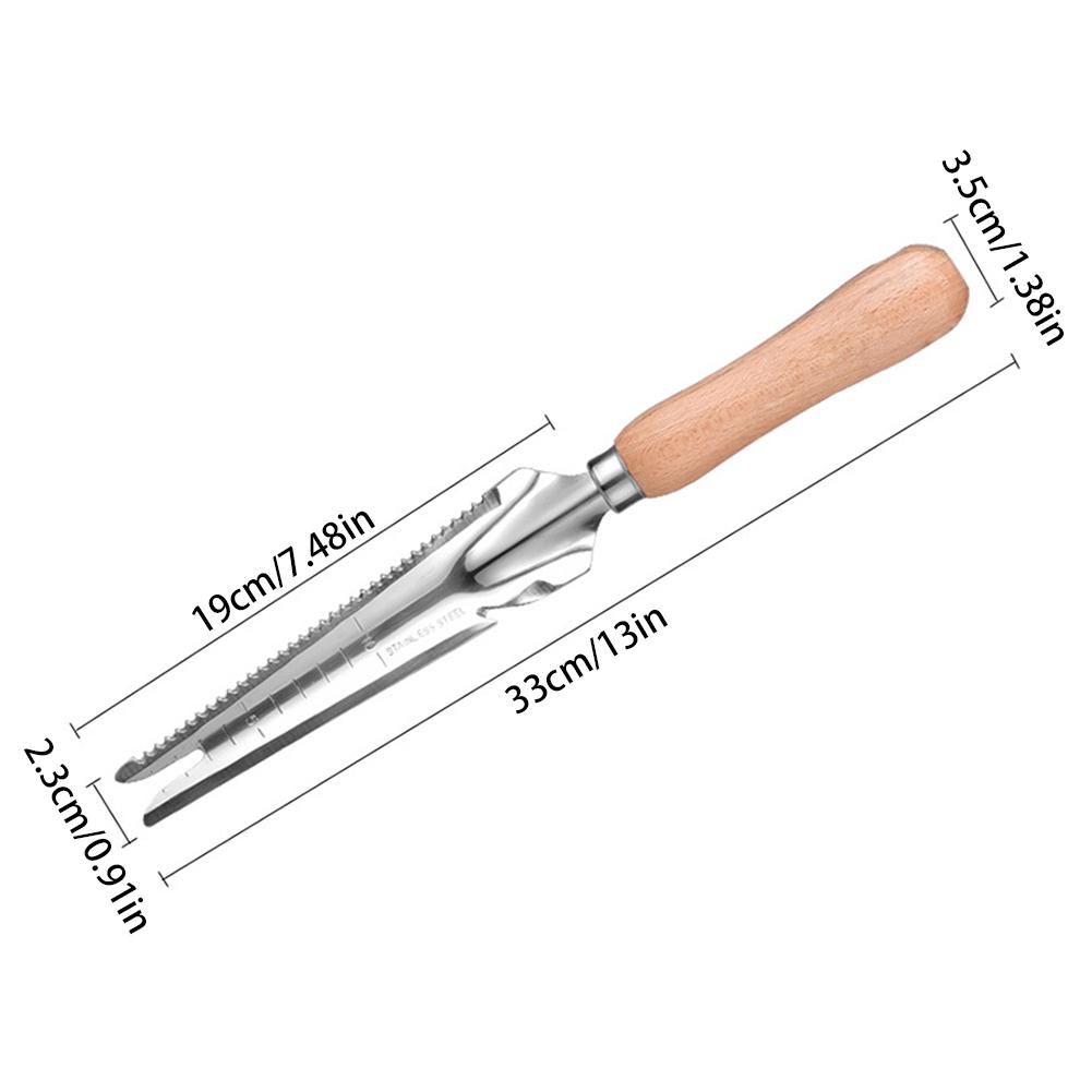 1 шт. Удалитель сорняков, Садовый инструмент для удаления сорняков из трещин, Легко удаляющий сорняки инструмент для двора, Садовые инструменты мотыга, Нержавеющая сталь, Острые зубья граблей