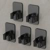 Gun gray mop wall hanging clip hook bathroom non-punching multi-function wall stainless steel broom fixed hanger