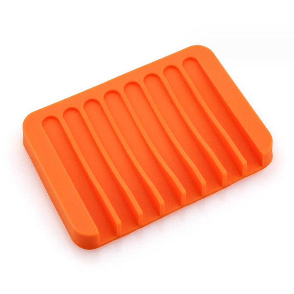 Silicone Soap Holder Portable Sponge Tray Useful Soap Box  Bathroom