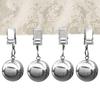 4Pcs Rust Proof Outdoor Curtain Anchors Heavy Duty Curtain Stabilizer Fixing Ball Clips  Home Use