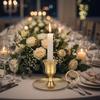 2 Piece with Holding Ring Desktop Candlestick Retro Candle Stand  Restaurant