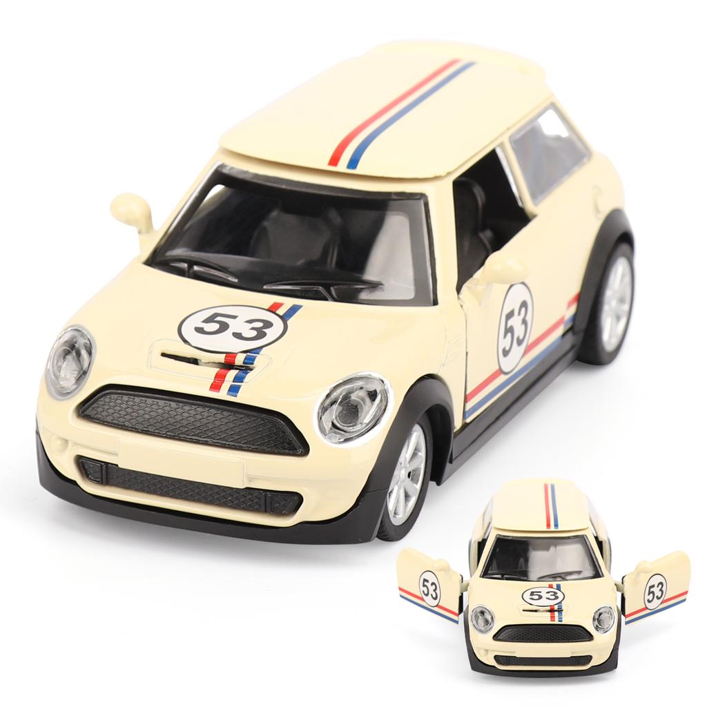 1:32 Alloy Model Mini Painting 53 Racing Classic Model Pocket Toy Pull-Back Door Car Model Children's Toy