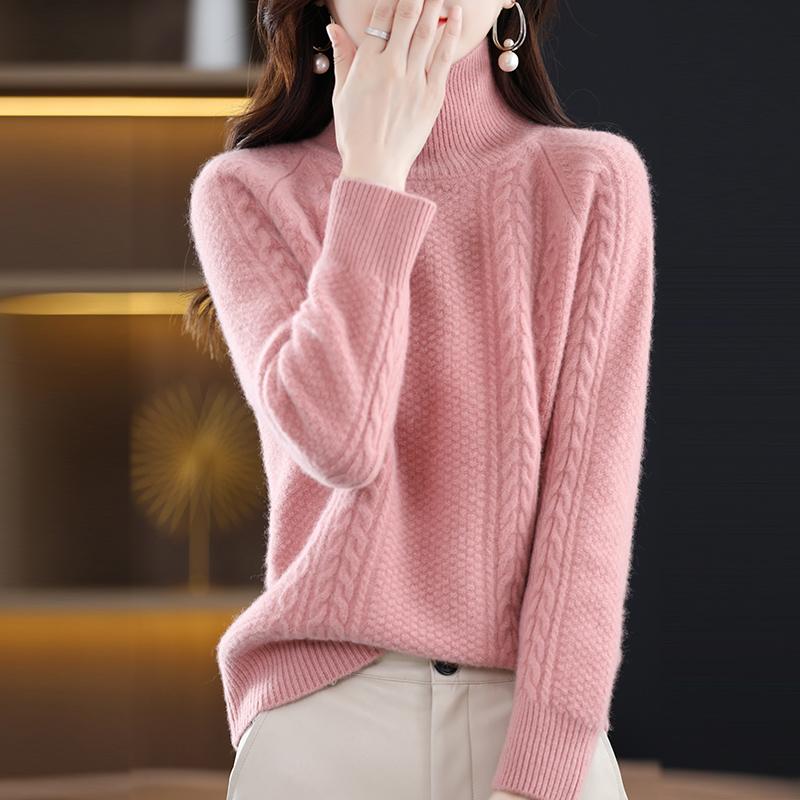 Женский кашемировый свитер Qinghe кашемир 30% кашемир 70% шерсть осенне-зимний кашемировый толстый пуловер мягкий и теплый