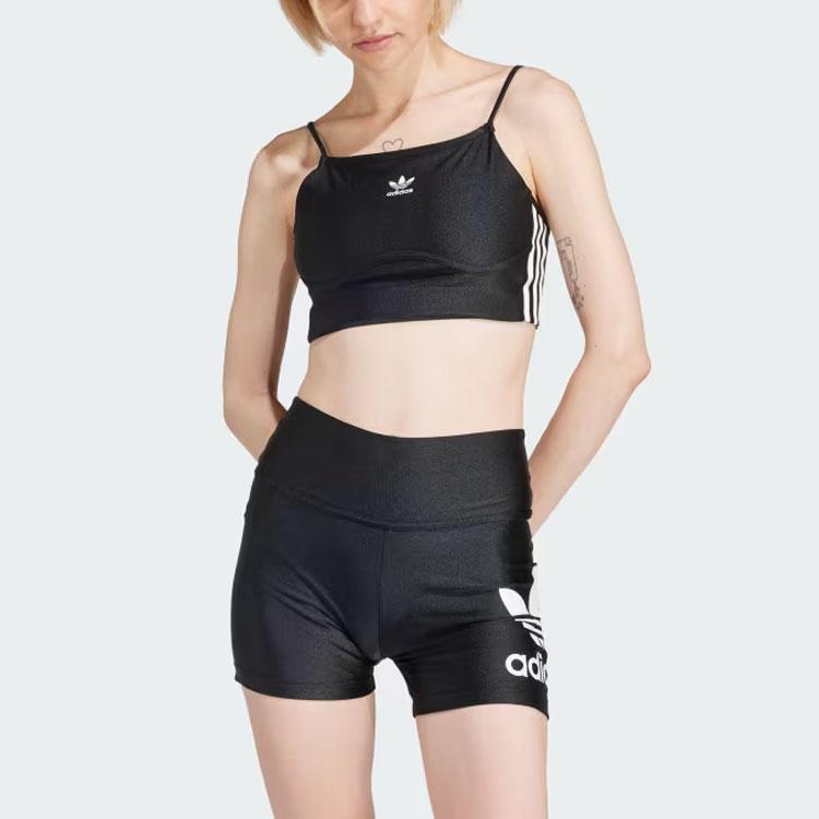 adidas Оригинальные женские топы-майки Sst с тремя полосками и цветными блоками, черные IU2415