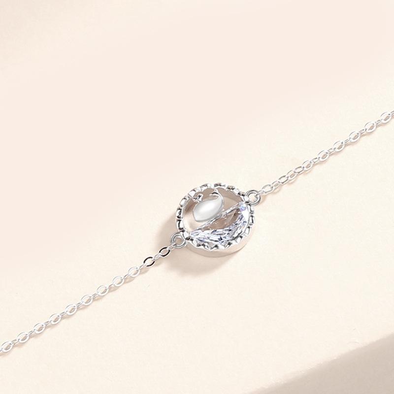 Танциз Стерлингового Серебра 925 пробы с Цирконом Браслет Ювелирные Изделия Геометрический Бисер Цепи Браслеты Мода Изящный Свадебный Подарок для Подруги Женщины