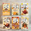 6pcs Autumn Theme Desktop Cutlery Holder Bags Turkey Maple Leaf Tableware Cover  Autumn Harvest