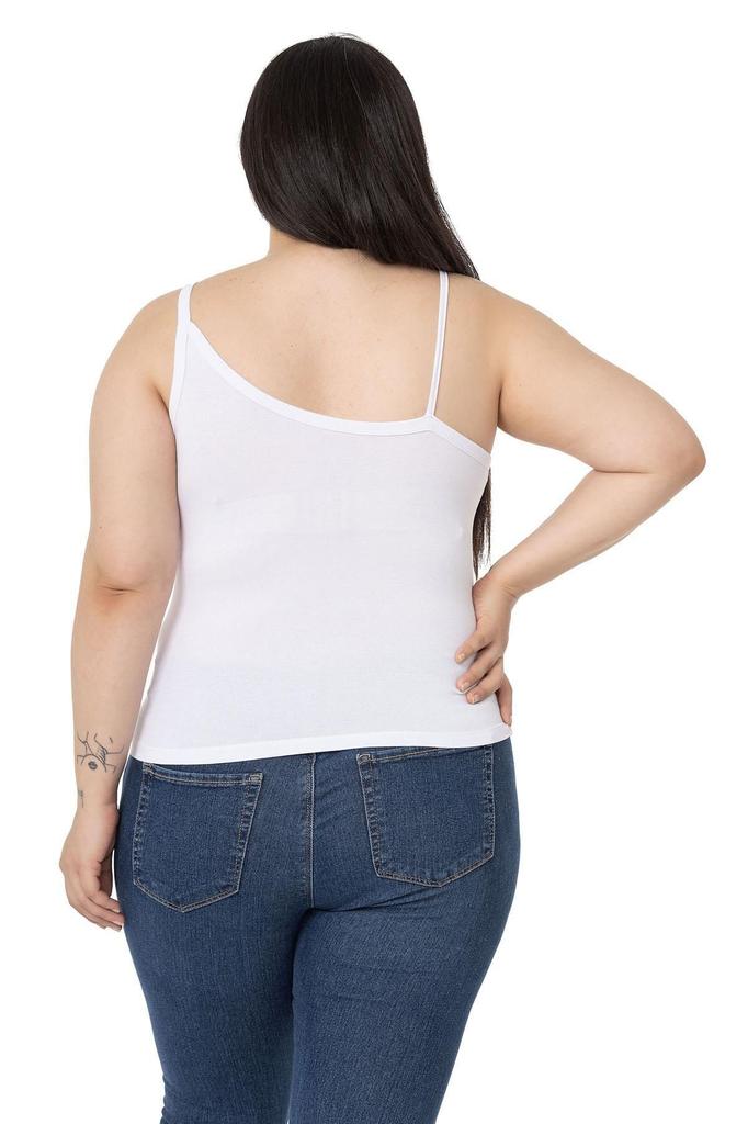 Женский стиль, боди больших размеров, асимметричный ремешок больших размеров, вискозное черное боди