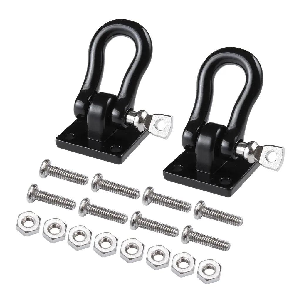 Metal Trailer Towing Buckle Tow Hooks Climbing Trailer Shackles for 1/10 RC Crawler Car  TRX4 Axial SCX10 RC4WD D90 Parts