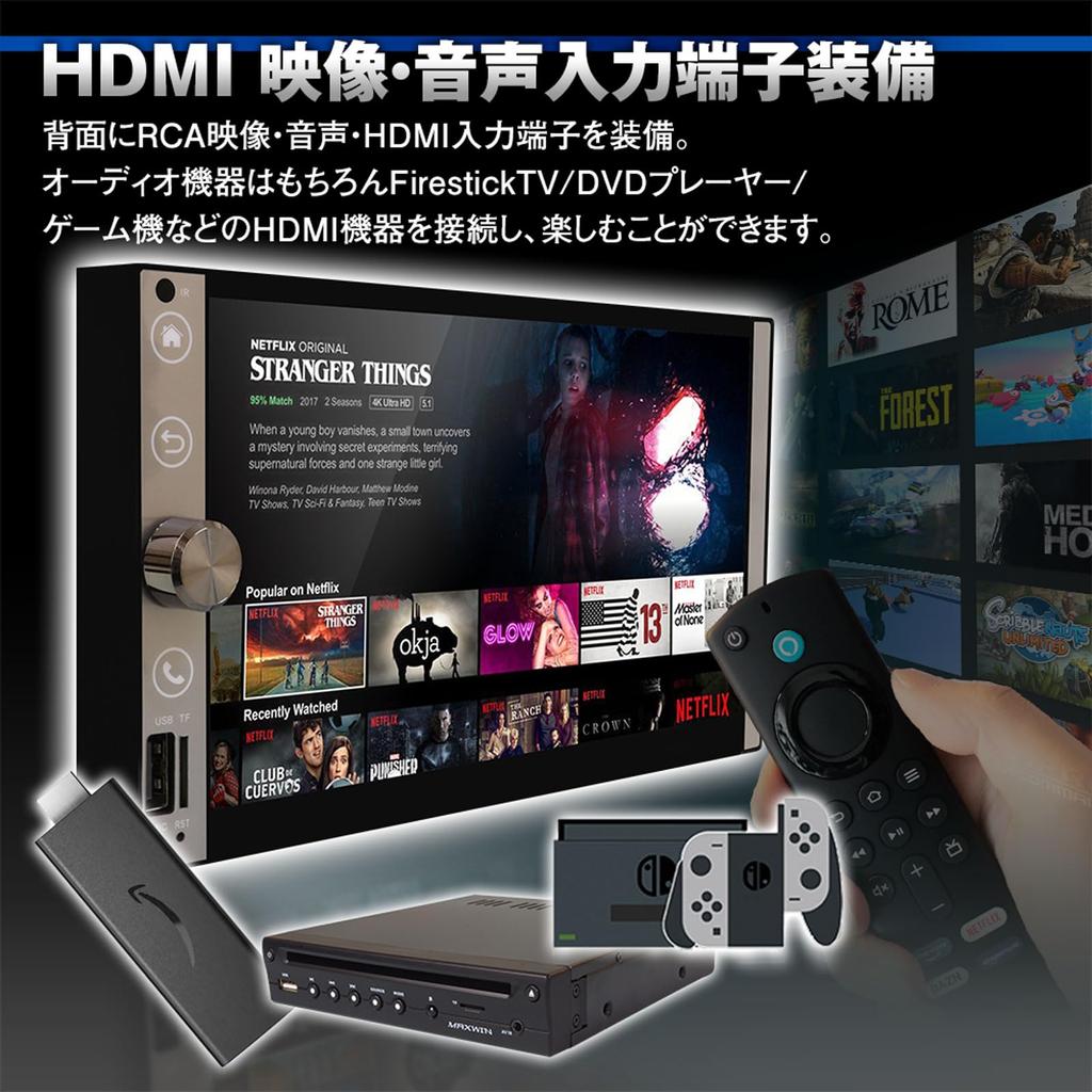 MAXWIN 2DIN Дисплей Аудио Наземное Цифровое Android Auto CarPlay Android HDMI FirestickTV Совместимый Аудио Дисплей Полный Сегмент Односегментный ТВ Радио Медиа