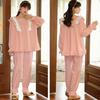 Autumn Winter Women Korean Temperament Retro Sweet Long-sleeved Cotton Pajamas Set Nordic Fashion Palace Style Princess Style Home Clothes