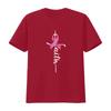 Faith Breast Cancer Awareness Ribbon Mens T Shirt vintage Washed Soft graphic designer clothes homme Stretched Slightly