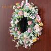 Цветы Весенний венок Гирлянда на входную дверь Искусственные цветы Дверной венок для дома Весенняя вечеринка Фермерский дом Свадебное украшение