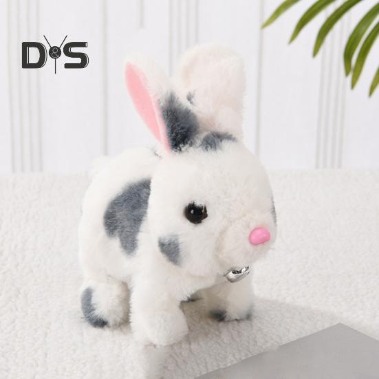 Electronic Rabbit Toy Interactive Electronic Pet Plush with Sounds And Movements Animated Walking Wiggle Ears Handmade Bunny Toys Gift for Toddlers
