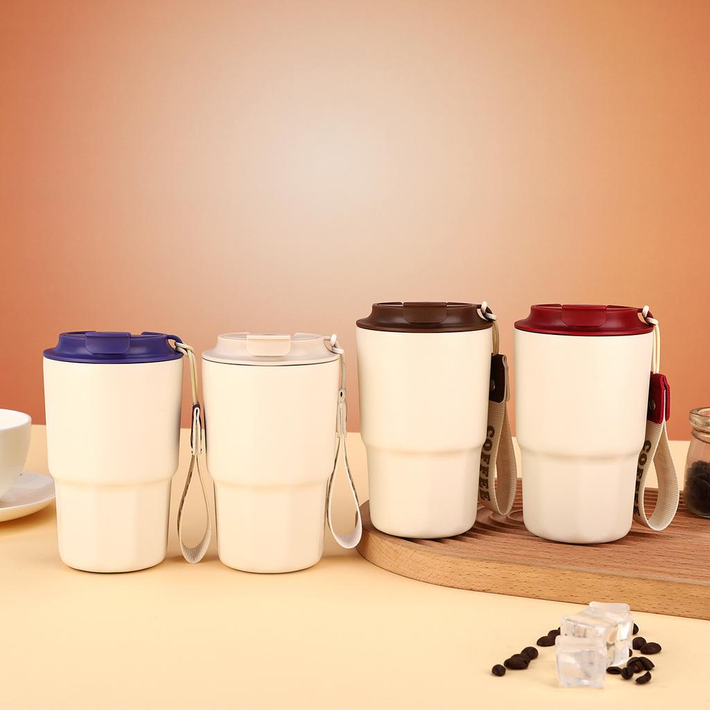 Новая восьмиугольная кофейная чашка из нержавеющей стали с двойным слоем вакуума будет перевозить сопровождающую чашку веревочную машину