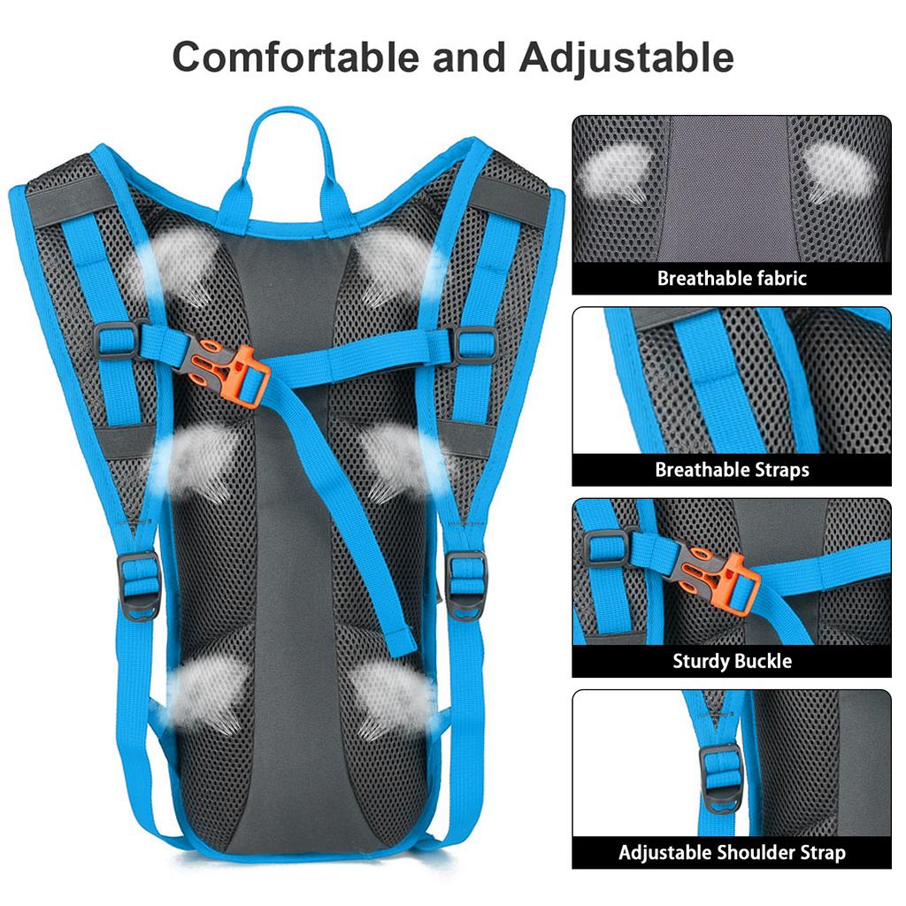 Рюкзак для гидратации, нейлоновый походный рюкзак, рюкзак с водным пузырем для езды на велосипеде, бега