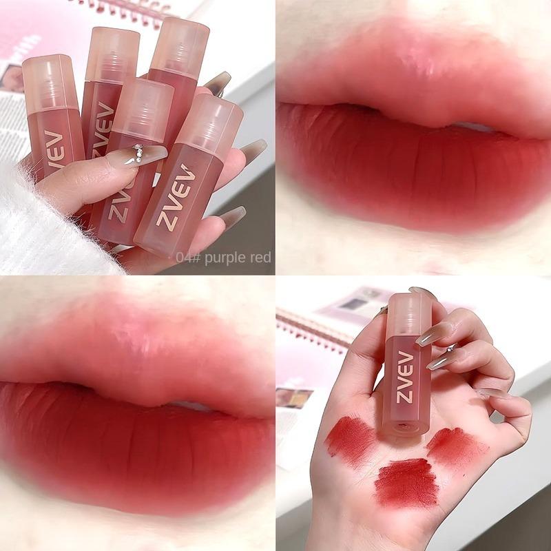 Velvet Lip Glaze Matte Mist Face Lip Mud Waterproof Lipstick Non-stick Cup Moisturizing and Hydrating Natural Whitening Lip Balm Lasting Set Makeup