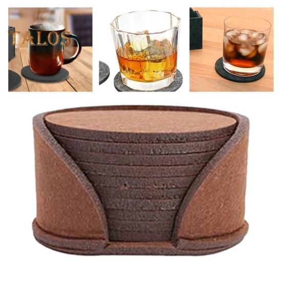 10 шт. фетровые подставки, теплоизоляция, водопоглощение, защита от ожогов, чашка, бутылка для напитков, противоскользящие салфетки