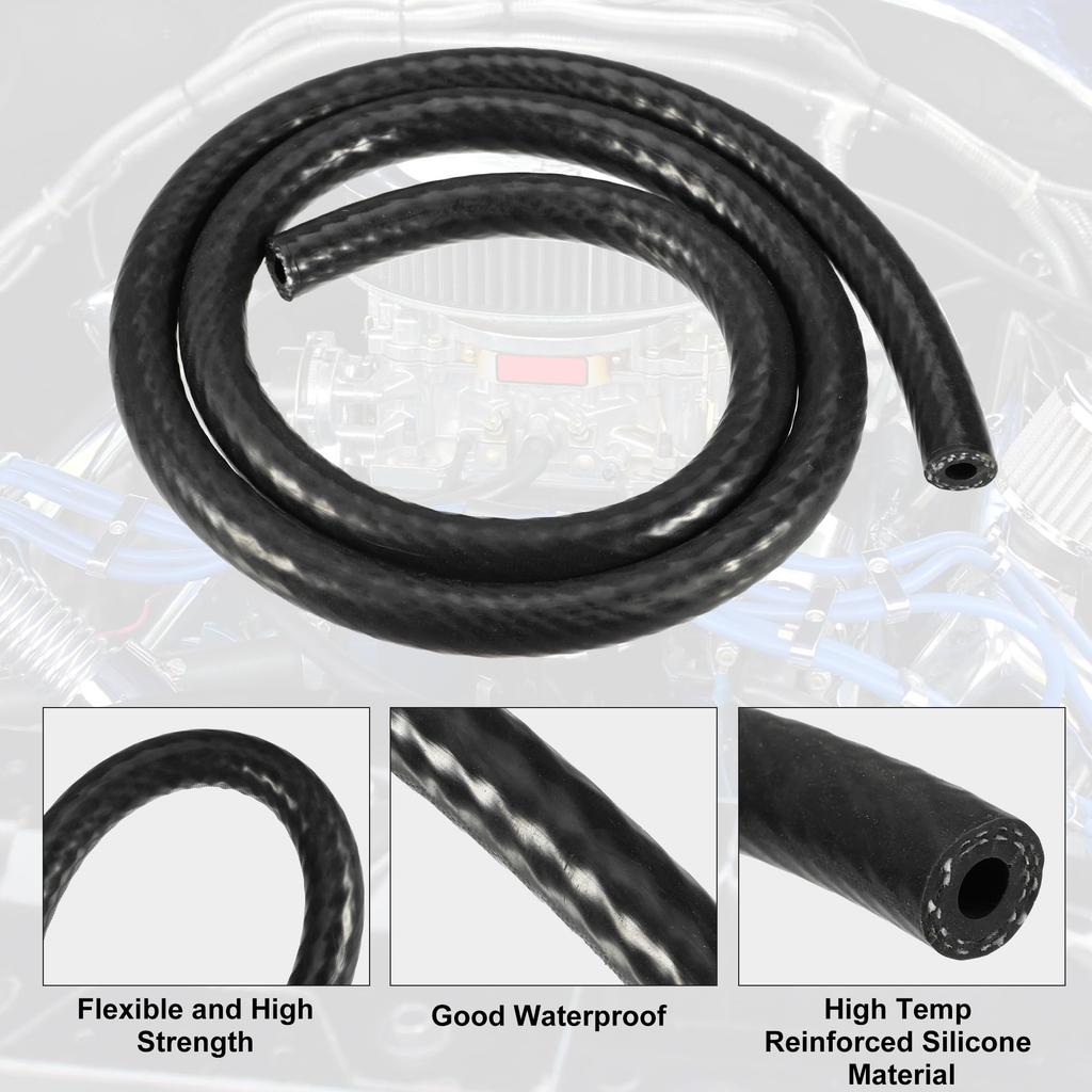 X AUTOHAUX Силиконовый вакуумный шланг, Термостойкий шланг, Вакуумный шланг, Силиконовый вакуумный