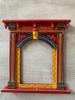 Hand-Painted Wooden Jharokha Frame: Indian Wall Decor