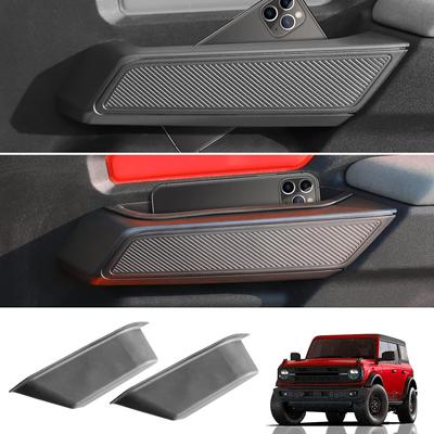 Органайзер для хранения ручек передней двери Mabett, совместимый с Ford Bronco 2021 2022 2023, лоток для внутренней ручки двери для аксессуаров Bronco 2/4-дверный,