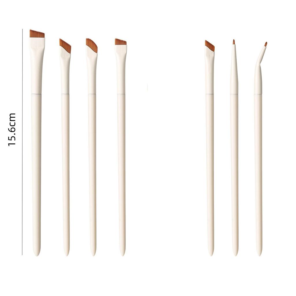 Набор кистей для подводки глаз Scythe цвета фарфорово-белый (1/3/7/9 штук) – Скошенный, Тонкое Лезвие для Бровей и Глаз