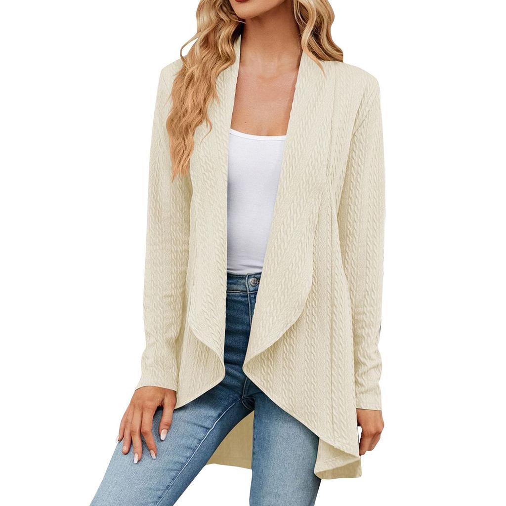 Женский модный повседневный удобный кардиган с длинным рукавом