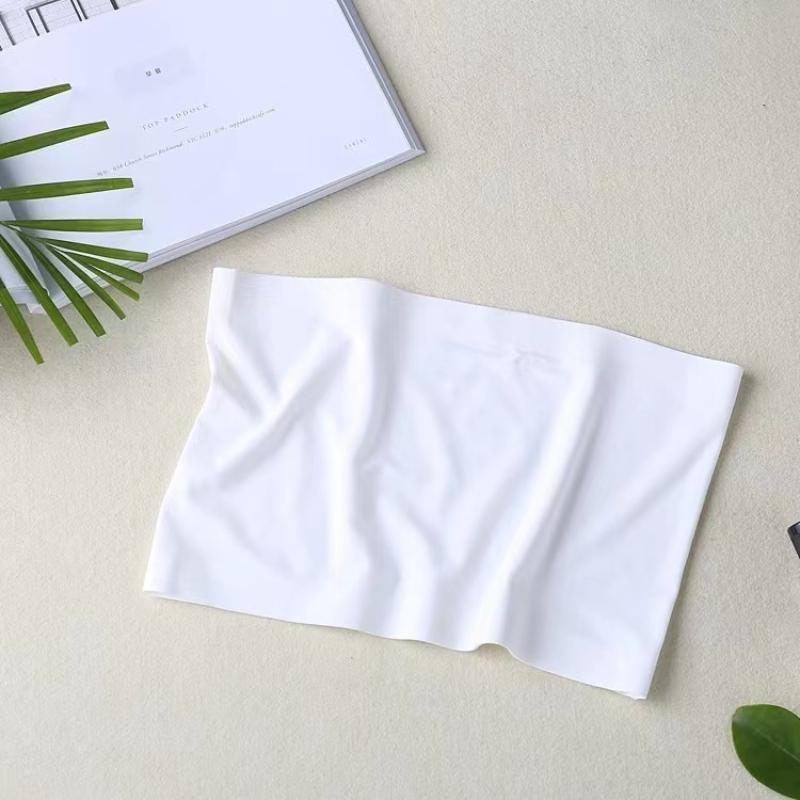 Цельный сексуальный топ без бретелек, женский бюстгальтер без бретелек с эффектом пуш-ап, нижнее белье из ледяного шелка, тонкий бесшовный топ с надписью, черный, белый цвет, топ без косточек