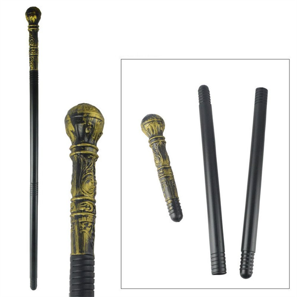 Royal King Costumes Walking Cane Claw Ball King's Scepter Halloween Walking Stick Snake Head Round Handle Halloween Wand