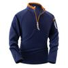 Men's Stand-up Collar Half-zipper Long-sleeved Fleece Top, Arm Trendy Zipper Hoodie Pullover Training Hoodie