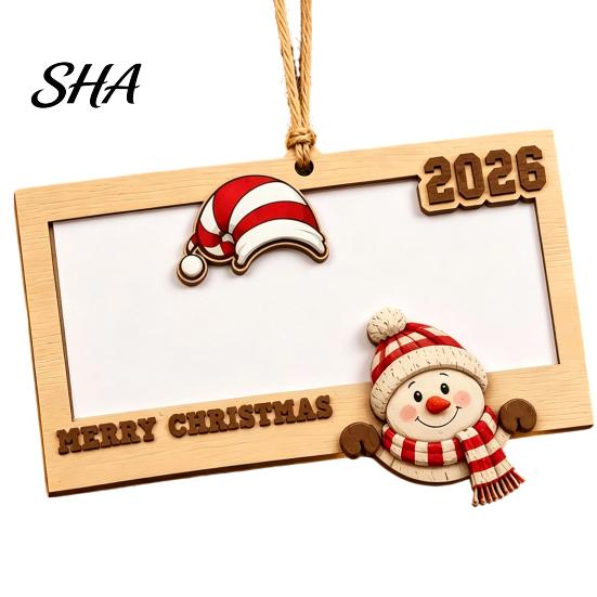 Christmas Tree Money Pendant Wooden Holders for Cash, Holiday Cash Gift Hanging Decoration Holder Ornaments Xmas Tree, Home Party Supplies Year