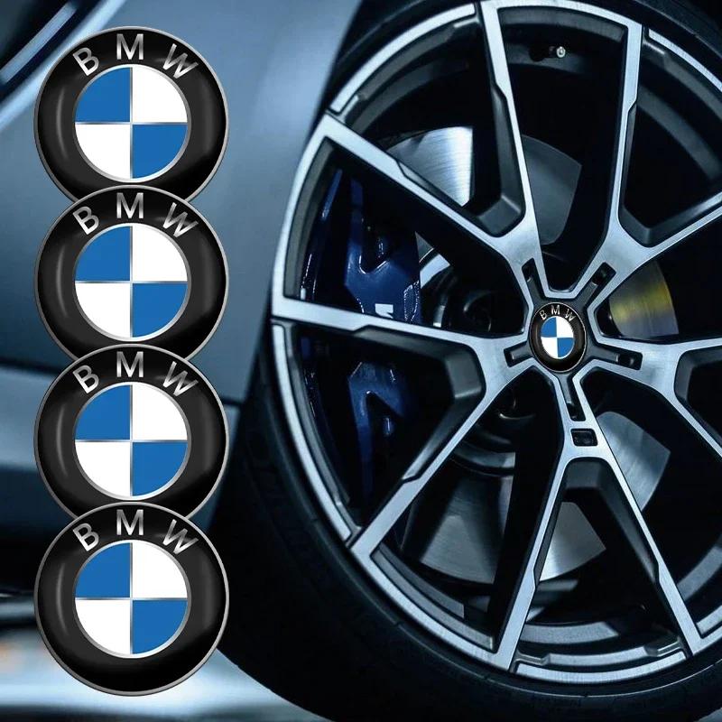 4 шт. 56 мм Наклейки на центральные колпаки колес с логотипом BMW M M3 M5 M6 X3 E46 E90 E39 F10 F20 F30 G20 E60 E36 E34 X6