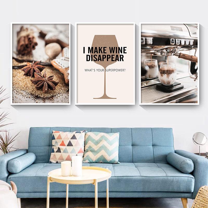 Рождественский плакат с принтом, обои, шоколад, кофе, еда, напитки, коричневые тона, холст, картина, столовая, кухня, настенный художественный декор, фотографии