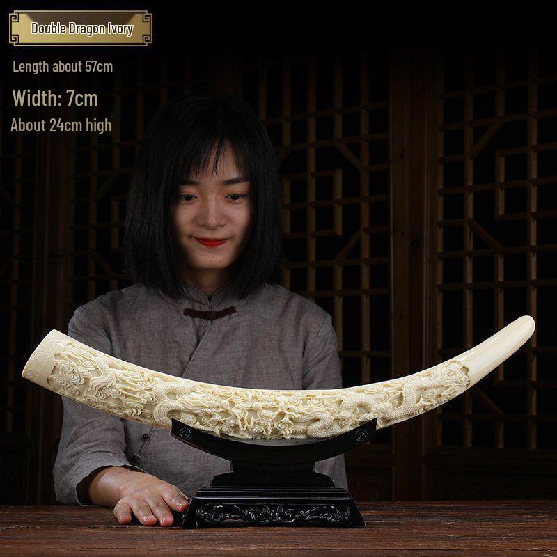 Ivory Chinese-Inspired TV Cabinet & Wine Storage for Living Room