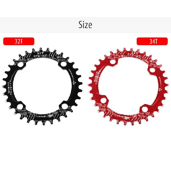 SNAIL Звезда 104BCD Дорожный MTB Горный Велосипед Одиночная Круглая Narrow Wide Звезда 32T 34T 36T 38T 40T 42T