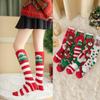 2022 Women's Over-the-Knee Coral Fleece Christmas Socks - Winter Thick Velvet High Tube