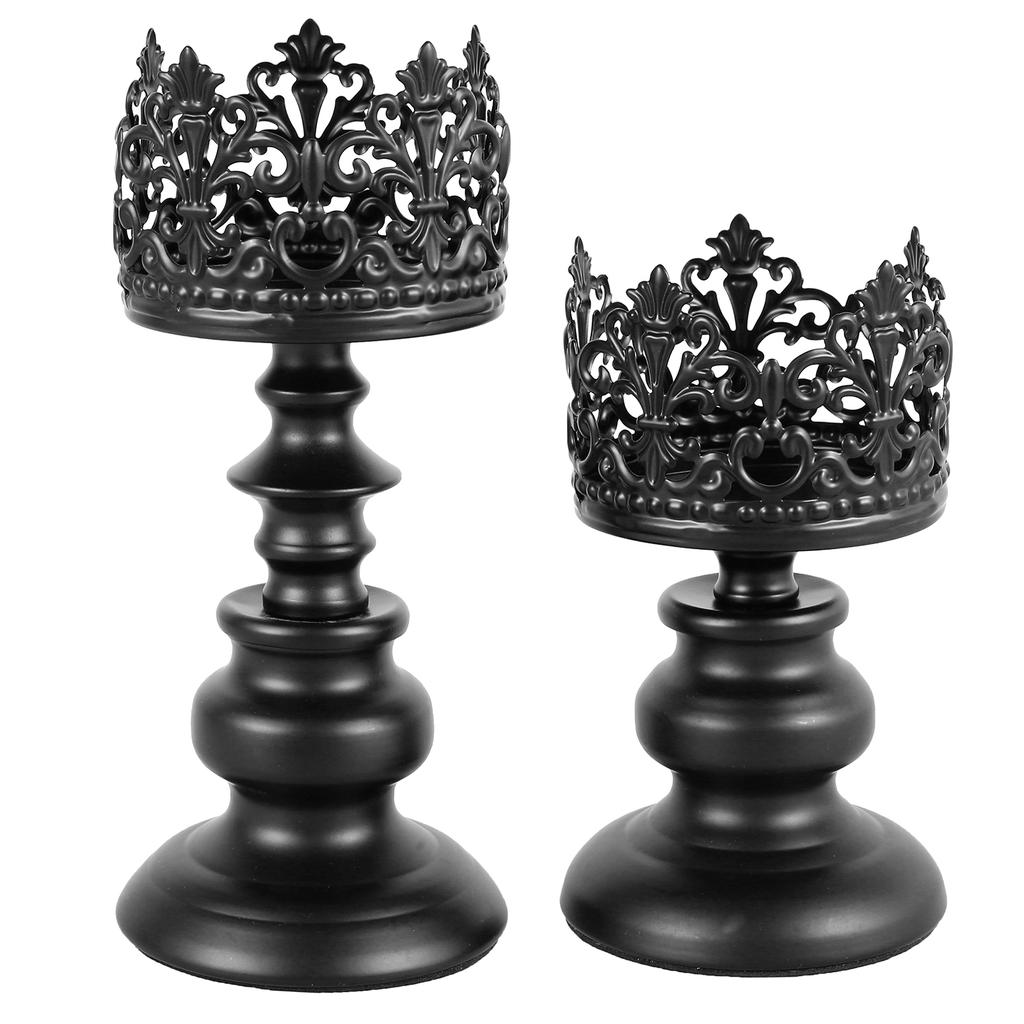 Винтажный элегантный металлический железный подсвечник, настольные подсвечники с ажурным узором для годовщины свадьбы, домашние украшения