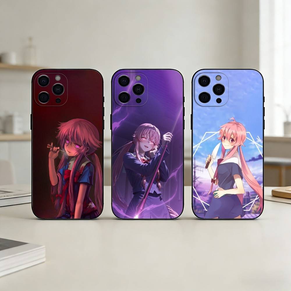 Чехол для телефона M-Mirai N-Nikki Гасай Юно Аниме для iPhone 17,16,15,14,13,12,11 Plus,Pro,Max,Mini Силиконовый черный Мягкий Чехол