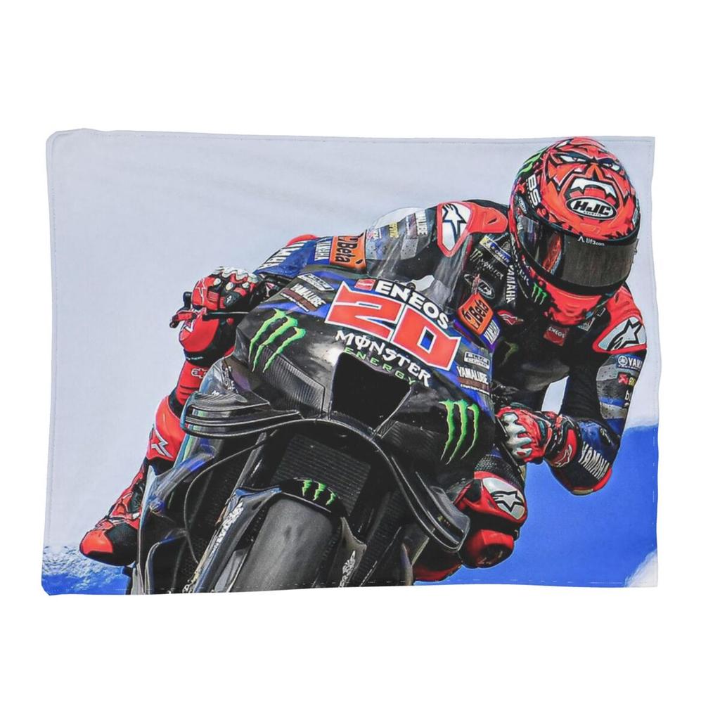 Fabio Quartararo French Motorcycle Racer Blankets Soft Warm Flannel Throw Blanket Cover for Living room Picnic Travel Home Sofa