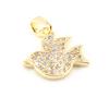 [H2598] - Gold Plated Pendant 'Divine Dove'