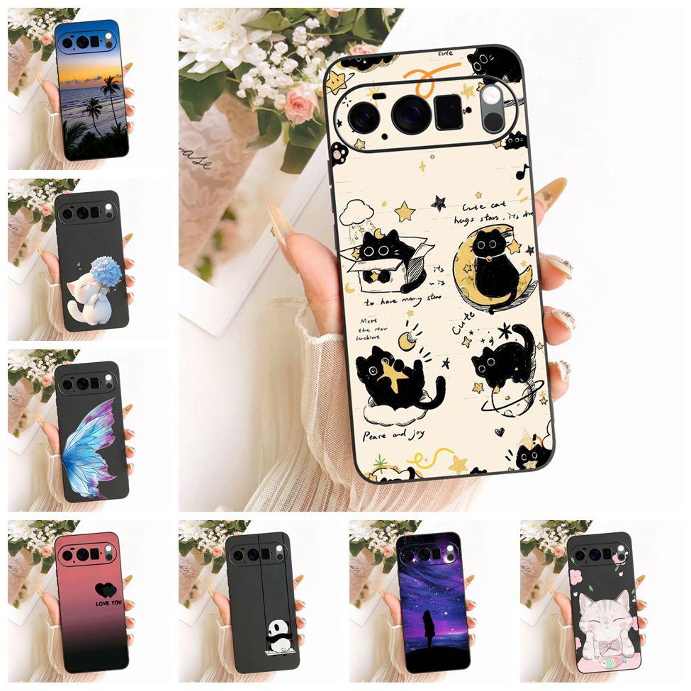 Case For Google Pixel 10 Pro XL Cover Silicone Cute Cat Fashion Butterfly Funny Painted Casing G45RY GUL82 GYPW4
