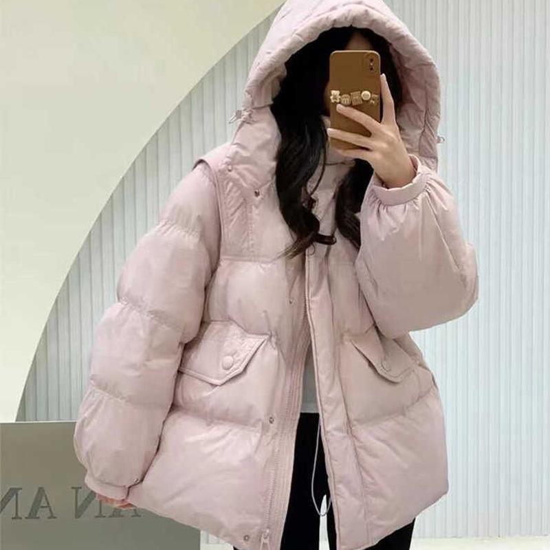 Пуховик женский высокого класса женская короткая осенне-зимняя зимняя одежда большого размера женская куртка на утином пуху