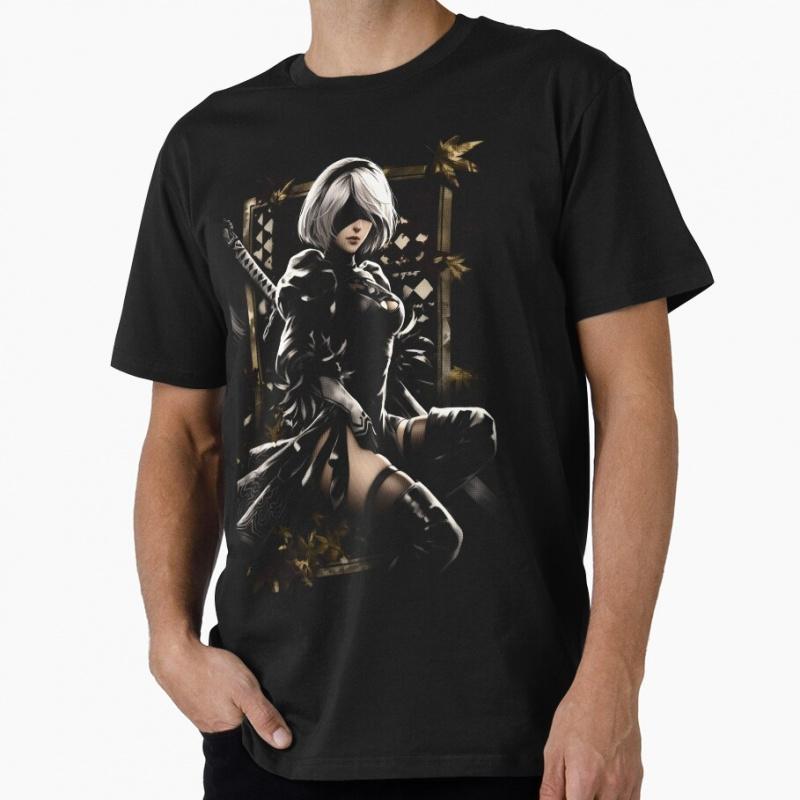 Nier Automata 2b Cyberpunk Anime Unisex Tee Gamer Gift Video Game Shirt 0704 Streetwear Clothing Sexy Waifu Graphic Tee S6xl
