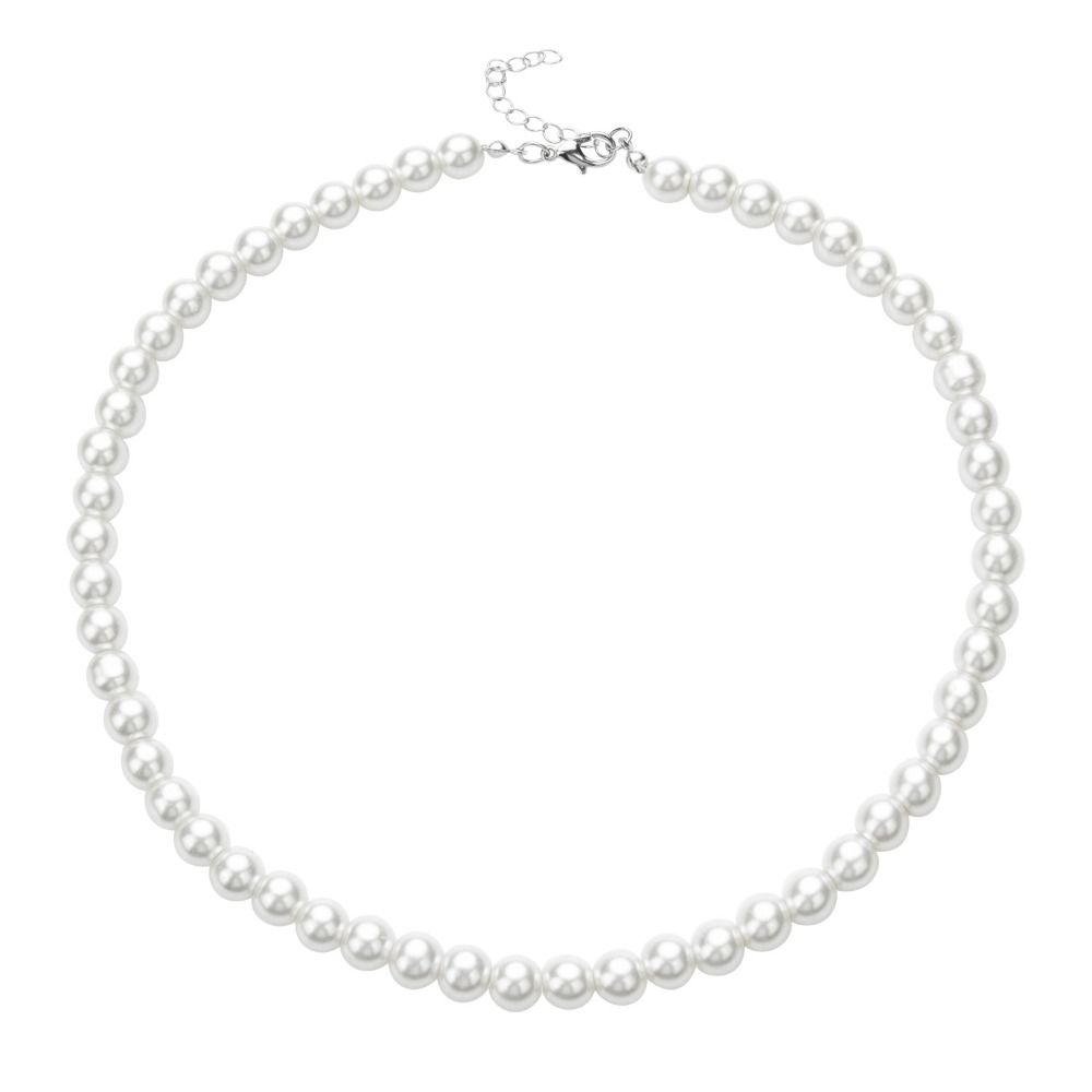 French Luxury Clavicle Chain Women Choker Korean Style Long Necklace Imitation Pearl Sweater Chain